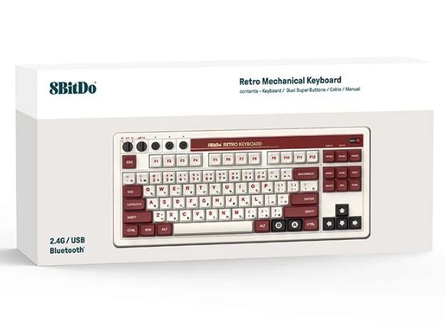 8BitDo, 무선 기계식 게이밍 키보드 '8BitDo 레트로 메카니컬 키보드'