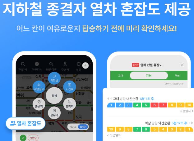 NHN 모빌리티 서비스 자회사 도플소프트 ‘지하철종결자’, 실시간 열차 혼잡도 서비스 제공